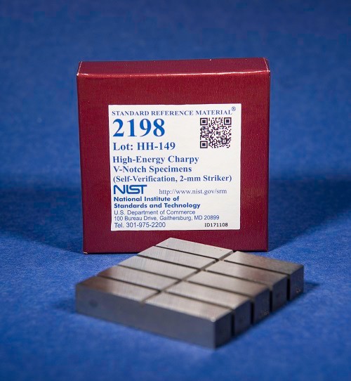 SRM 2198  高能Charpy V-缺口標本標準品(自驗證，2毫米射手)